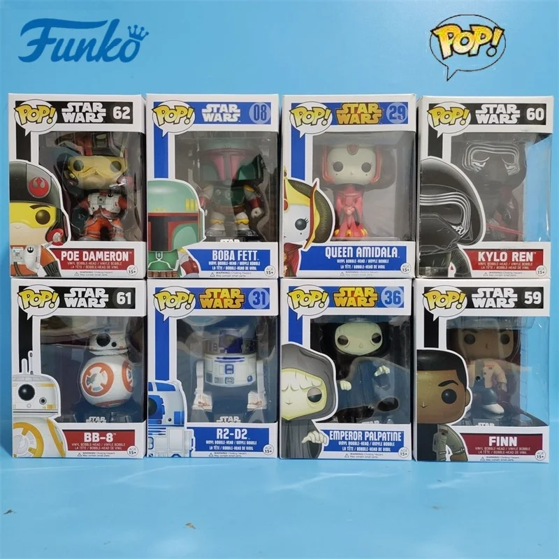 Authentic Funko Pop Action Figure Star Wars Starbar Force Cheap Full Set Of Bobo Buffett Robot Dolls Decor Toys Christmas Gifts