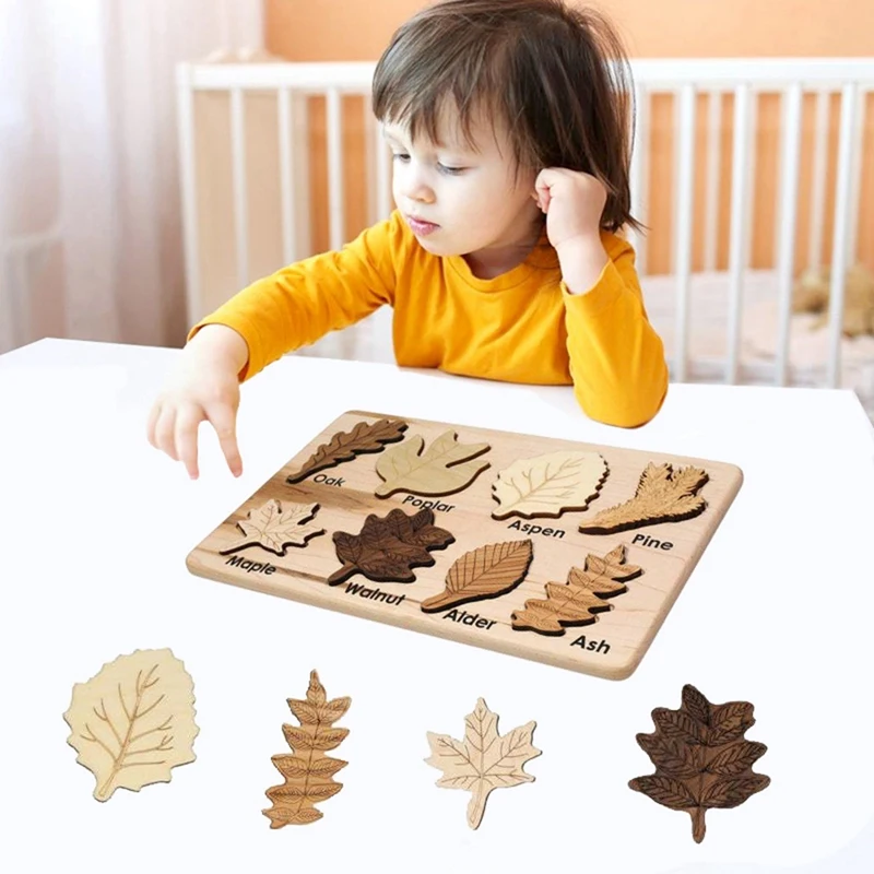 Montessori Boom Puzzel Hand Krasbord Puzzel Vroege Educatie Cognitieve Paneel