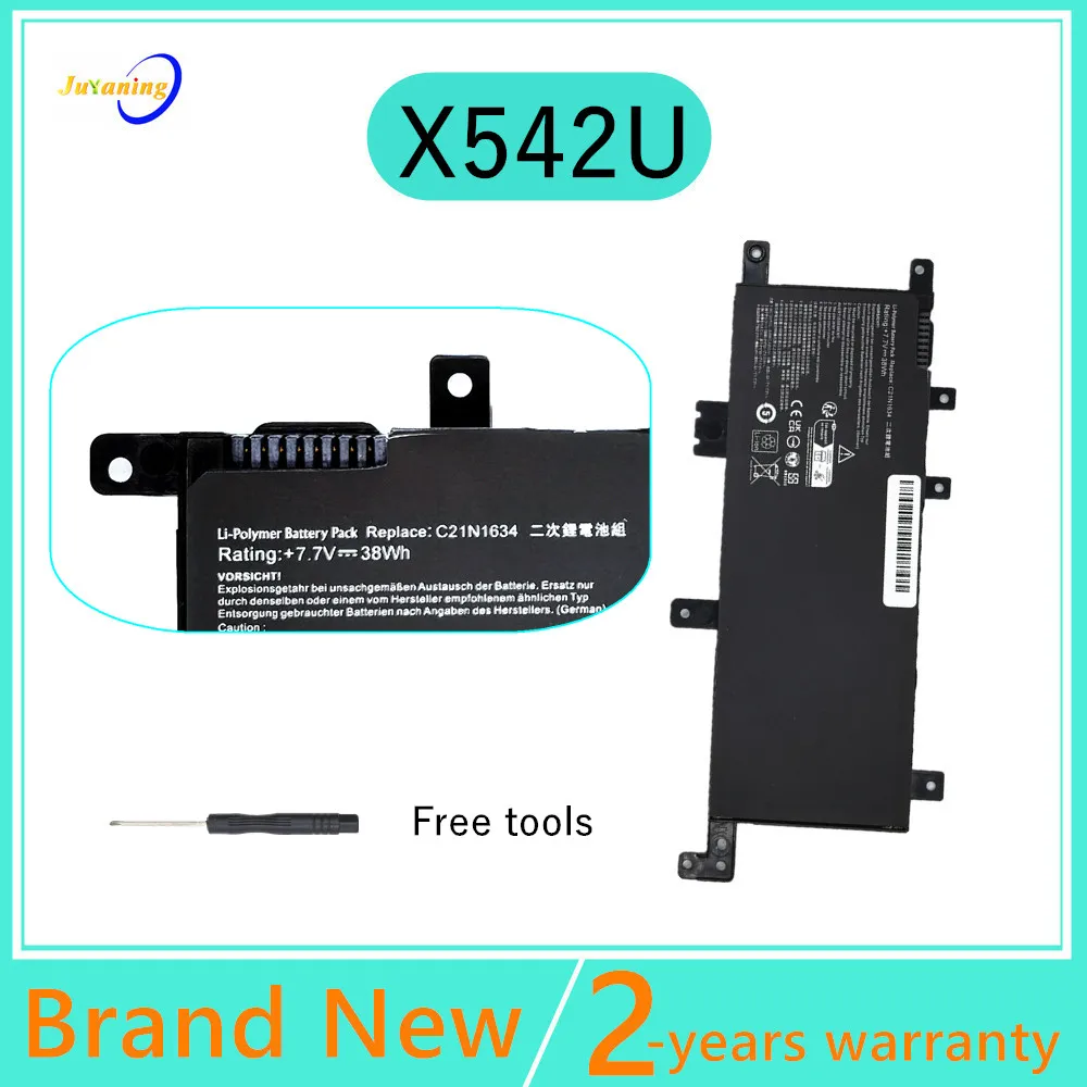 

X542U Laptop Battery for ASUS VivoBook R542U FL5900L R542UR FL8000L C21N1634 For VivoBook 15 A580U X580U X580B Series 7.6V 38wh