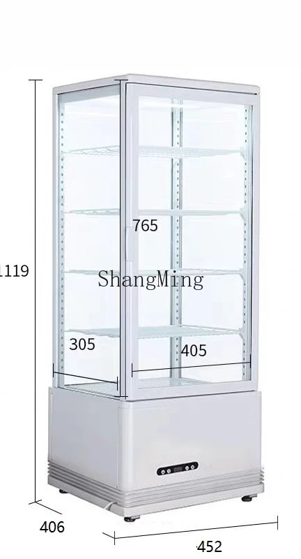 SM air-cooled commercial four-sided transparent glass refrigerated display cabinet desktop refrigerated cabinet vertical