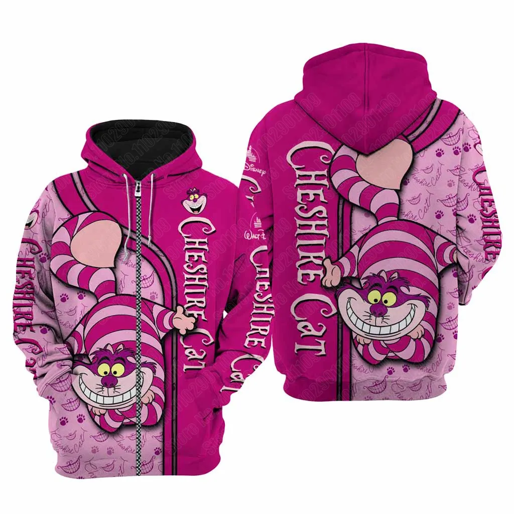 Cheshire Cat Alice In Wonderland cartoon men women 3D Print High quality Fleece Zipper/ Hoodies Pullover Tops dropshipping