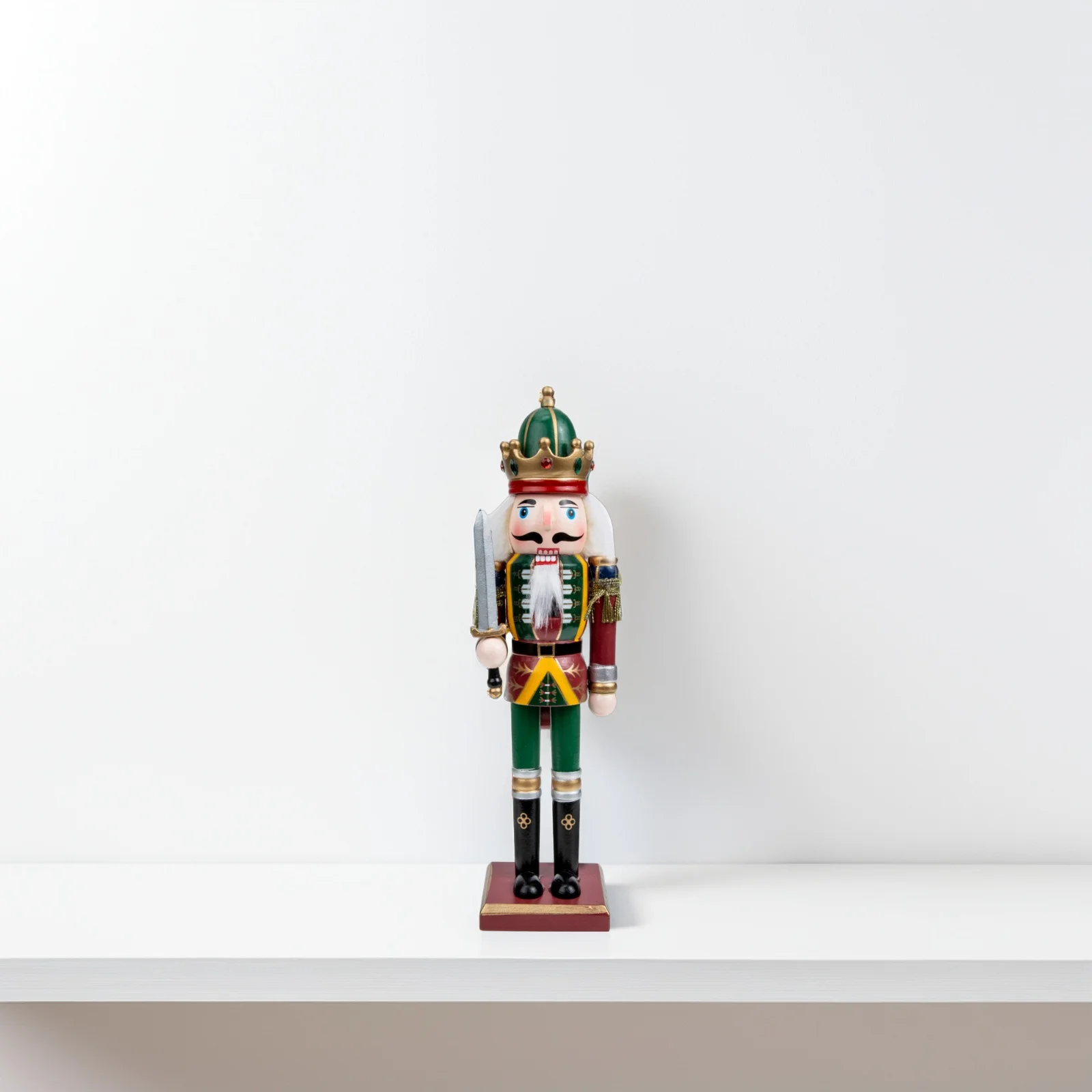 

Christmas Traditional Nutcracker Wooden Ornament Xmas Tabletop Decoration Creative Adornment Photo Prop Home Hotel Restaurant