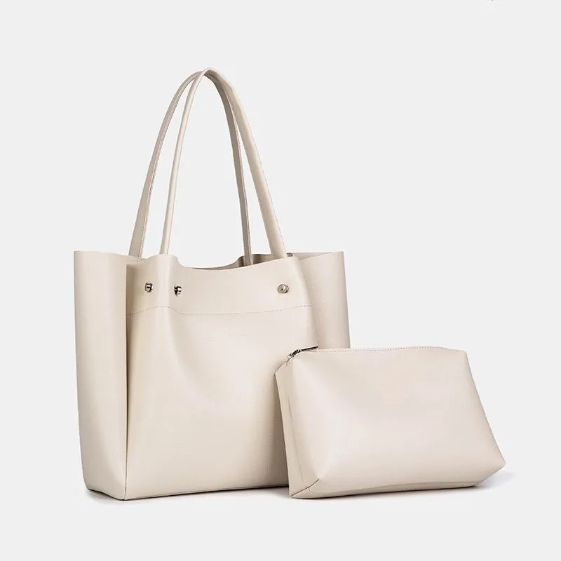 

Модная складная ручная сумка из мягкой кожи большой емкости, портативная минималистичная сумка для покупок на одно плечо