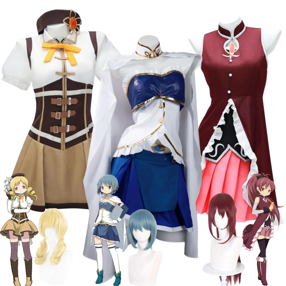 

Парик для косплея из аниме Puella Magi Madoka Magica Tomoe Mami Miki Sayaka Sakura Kyouko Candeloro, карнавальный костюм на Хэллоуин