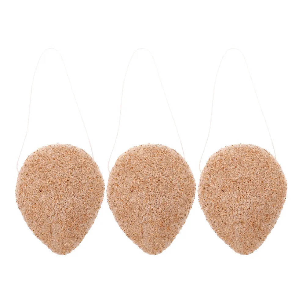 

3Pcs Walnut Seed Facial Cleansing Sponge Deep Exfoliating Face Scrubber Gentle on Sensitive Skin Reusable Face Wash Pad for Home
