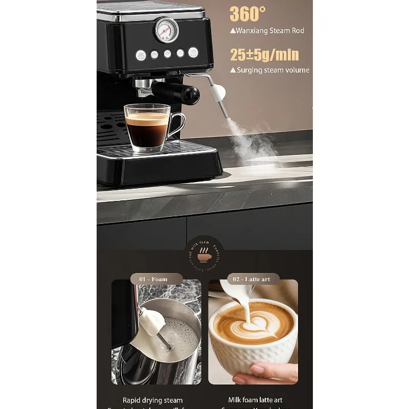Espresso machine, household semi-automatic high pressure, extraction coffee machine