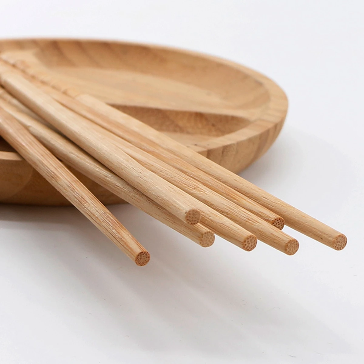 5 Pairs 24cm Reusable Natural Bamboo Chopsticks Dinnerware Handmade Wooden Chopsticks for Chinese Food Sushi Noodles Tableware