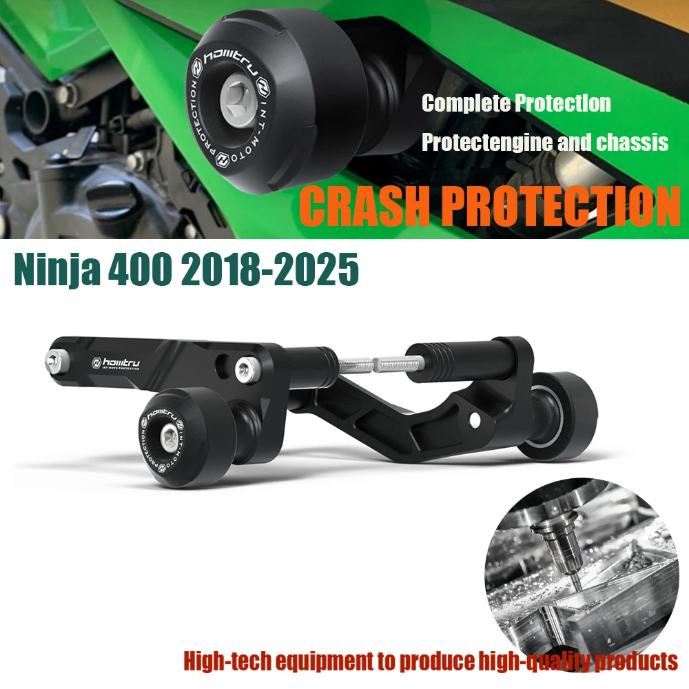 

Ползунки для защиты от столкновений мотоцикла для Kawasaki Ninja 400 2018-2025, комплексная защита