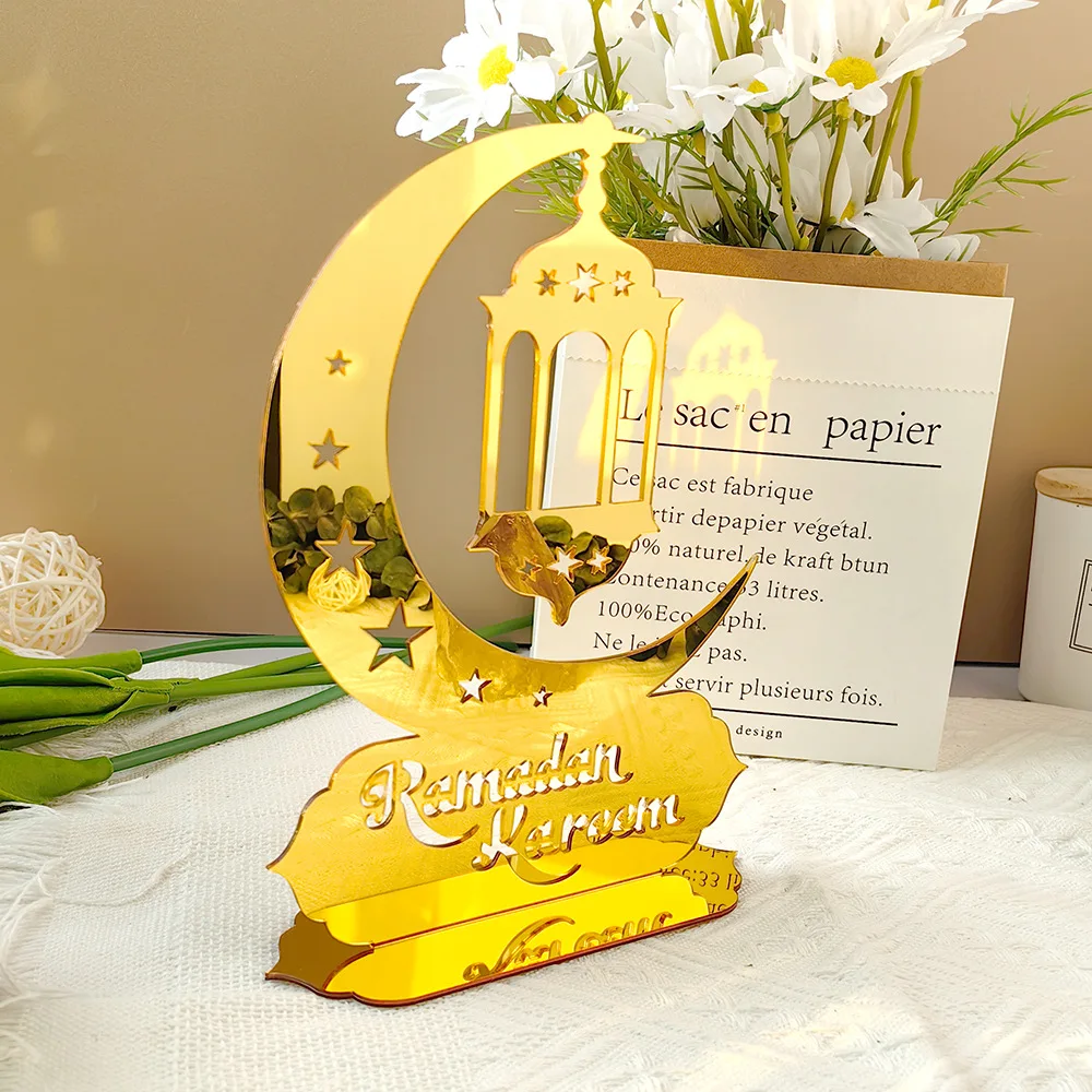 Акриловый поднос для еды Eid Mubarak, Рамадан, настольное украшение, полый, Униформа, мусульманские товары, Рамадан, кареем, ИД подарок