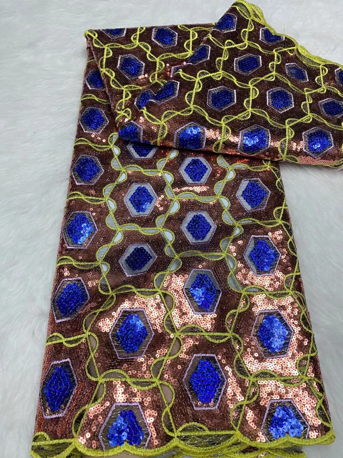 French Mesh Lace Fabric Sequins Bride Dress 2025 High Quality African Lace Fabric 5 Yards Nigerian Tulle Lace Sew -FY