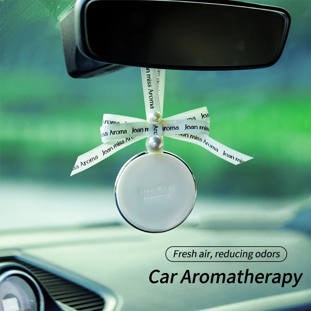 

Car Aroma Therapy High Quality Natural Scented Persistent Fragrance Retention Aroma Car Pendant Round Car Interior Accessories