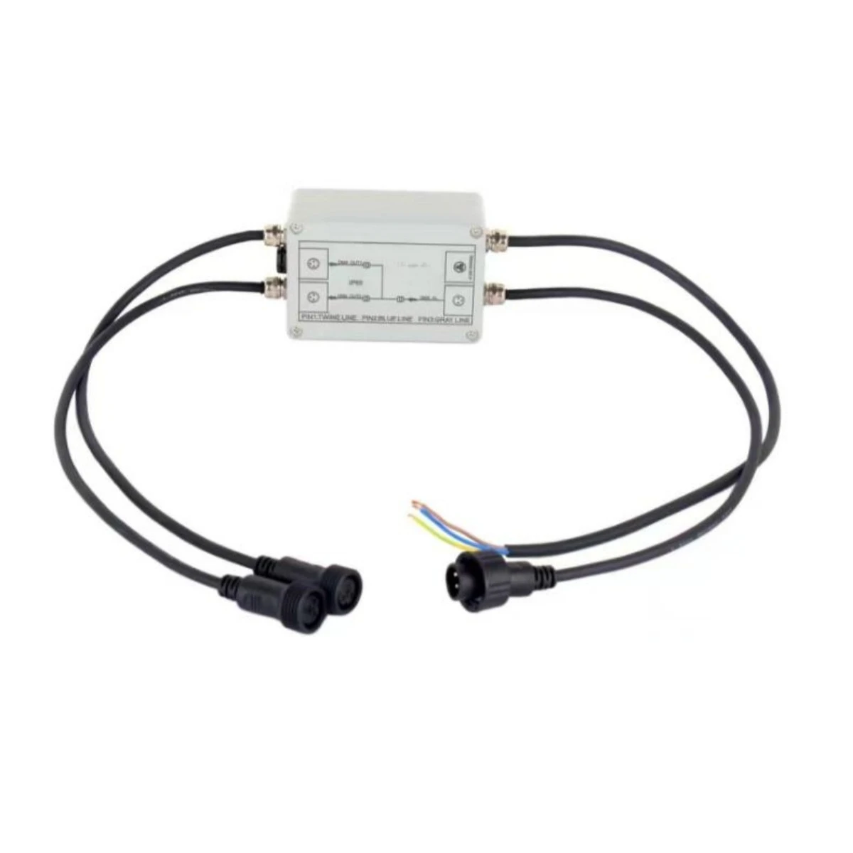 1 in 2 out signal amplifier 2 street light optical signal divider 2 waterproof DMX signal amplifier
