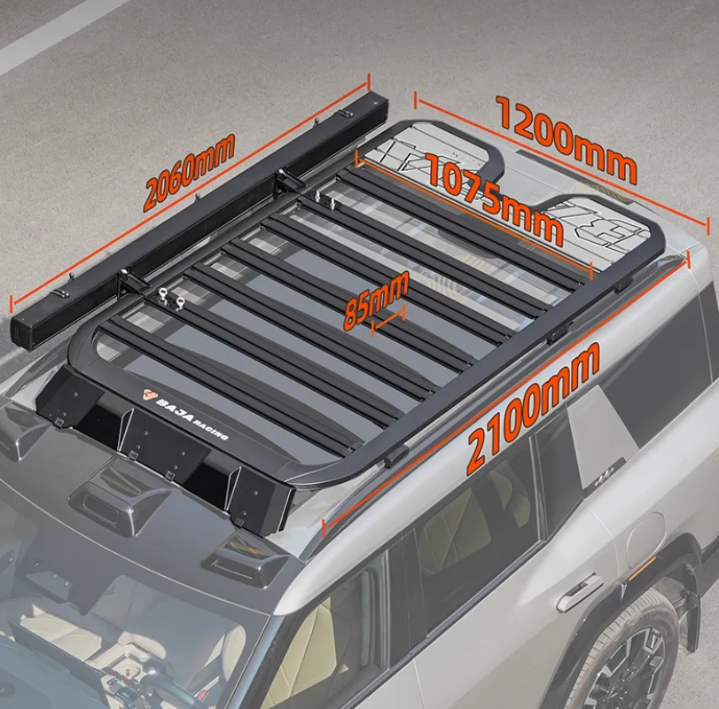 2025 One Stop Upgrade Exterior Accessories Off Road Luggage Rack Roof Rack Ladder Side Box for Byd Leopard 8 Accessories