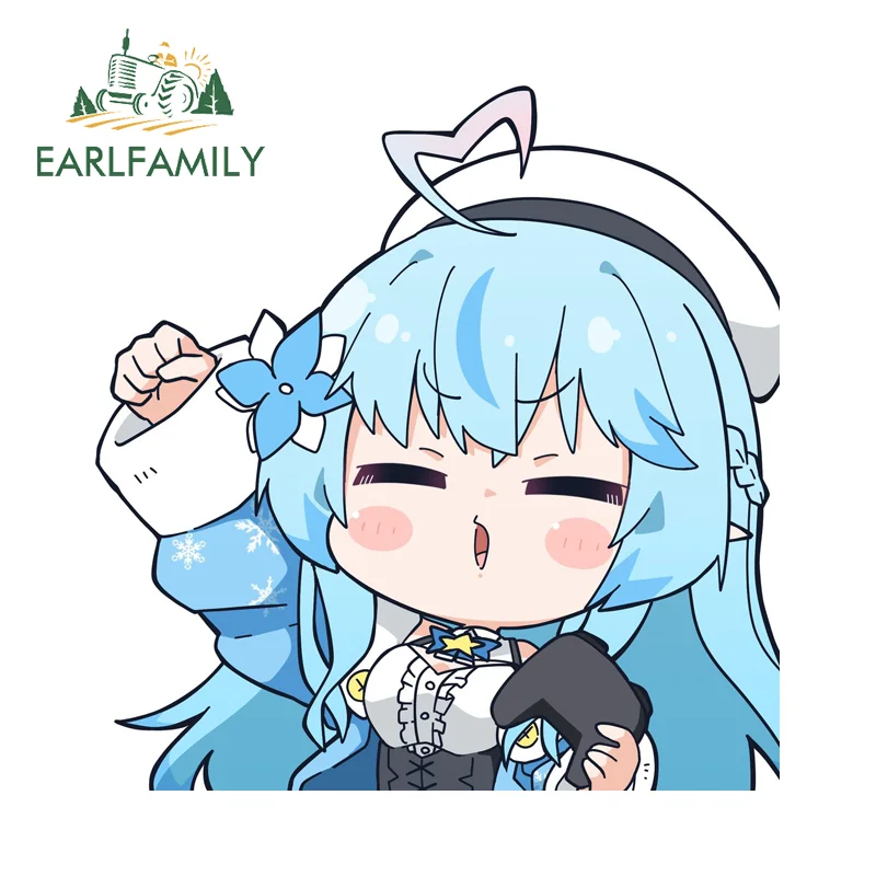 Earlfamily yukihana lamy hololive adesivos diy personagens anime motocicleta tronco decalques à prova de riscos pvc campervan acessórios