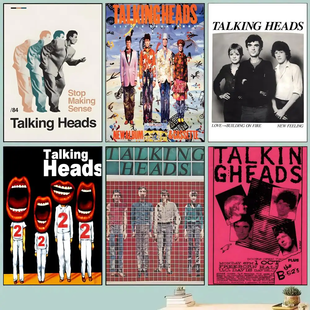 T-Talking Heads Rock Band Poster Room Decor Home Wall Art Printing Waterproof Garage Bed Room Posters Gift