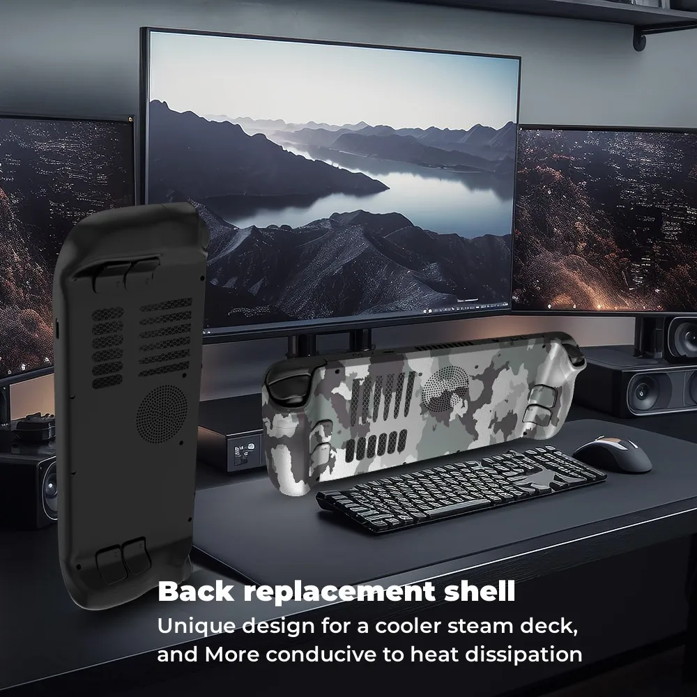 Replacement DIY Back Shell with Cooling Vents Heat-Dissipation Back Housing Case Plates Cover for Steam Deck/Steam Deck OLED view 6