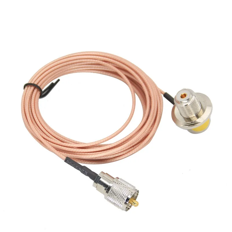 Car Walkie-talkie Teflon Fine Wire Coaxial Feeder 50-1.5 Teflon Pipe Wire Clip Edge Lead Can Be Customized