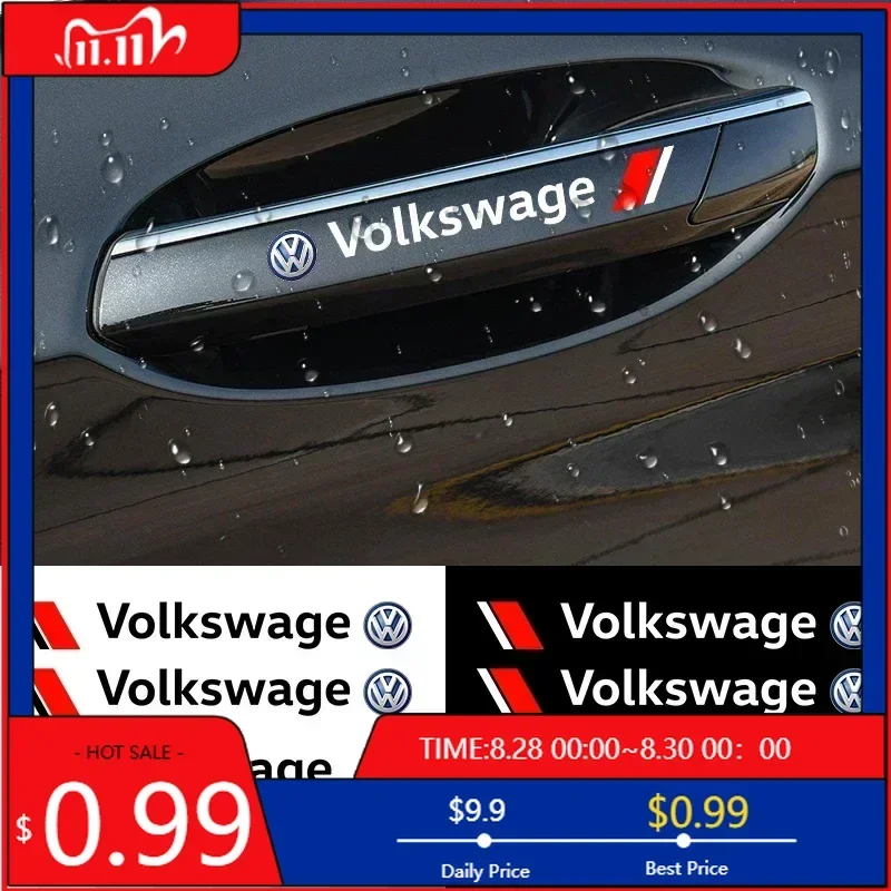 

Hub Caps 4Pc Car Door Anti Scratch Auto Door Handle Protector Decals Wiper Stickers For Volkswagen VW Golf 4 7 MK3 4 7 Touran Po