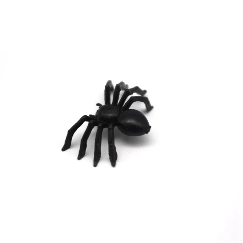AINY-200X Plastic Black Spider Trick  Halloween Haunted House Prop Decor