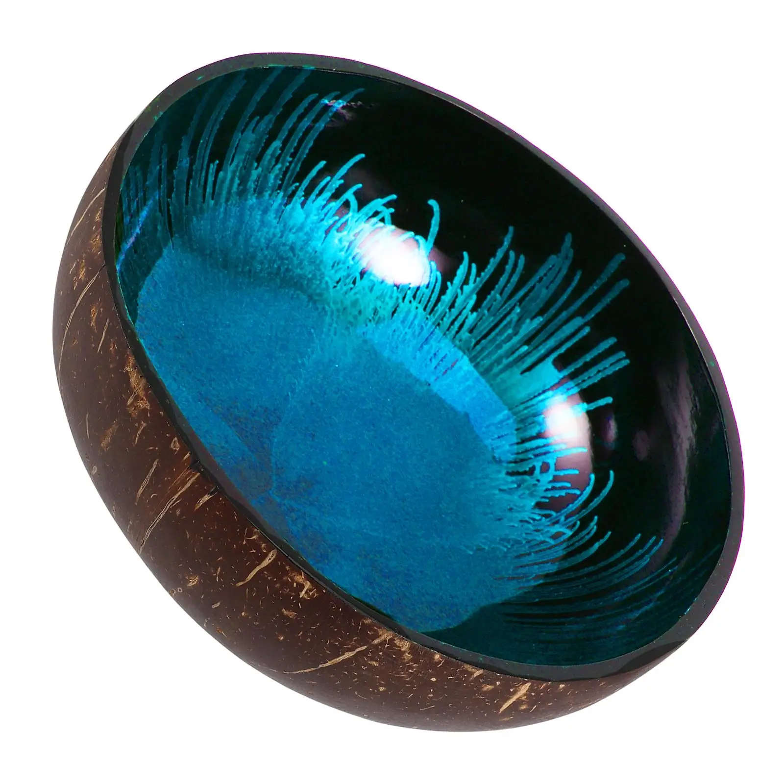 

Coconut Shell Decorative Candy Dish Nuts Holder Environmental Friendly Coconut Bowl Unique Pattern Creative Bowl