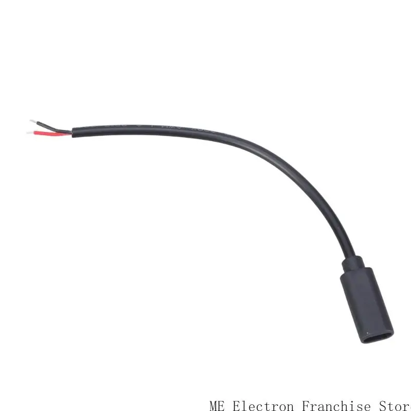 T5EA Type-C إلى 2 دبوس سلك عاري لمعدات USB C أو إصلاح كابل DIY البديل