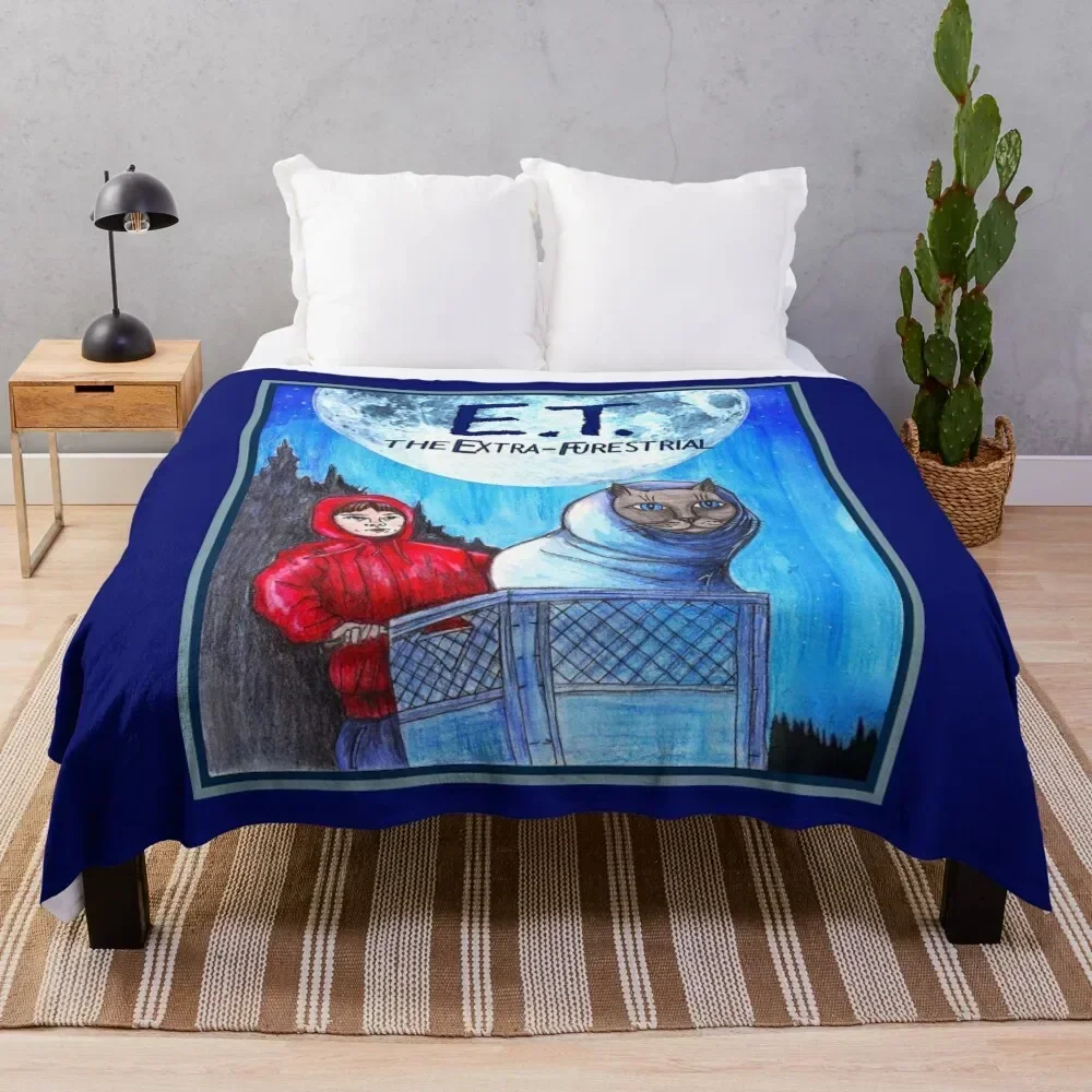 

E.T. The Extra-Furestrial Throw Blanket Ultra Plush Cozy Blanket for Napping Sleeping