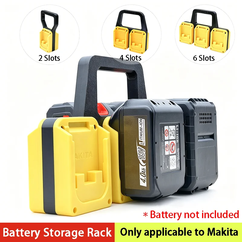 

Portable Battery Storage Rack Lithium Battery Organizer Hanging Stand Suitable for Makita Handheld Batteries Storage Racks