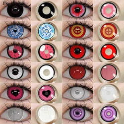 Bio-essence 1 Pair Hallowee Contact Lenses for Eyes Cosplay Lenses Anime Lenses Anime Accessories  Lenses Black Lenses Pink Lens