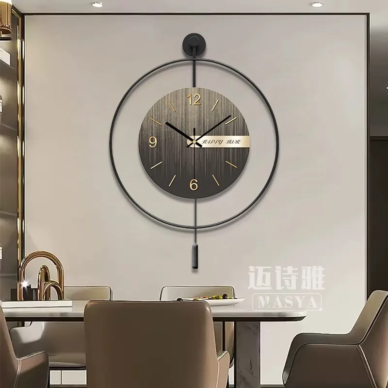 Luxury Mechanism Clock Wall Cute Bathroom Living Room Minimalist Fashion Design Wall Watch Silent Horloge Ornaments Home Decor