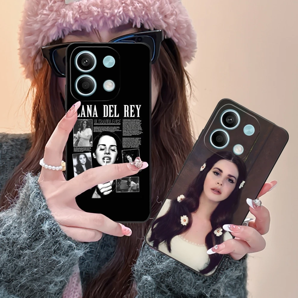 Fashion Lana del Rey Mobile Cell Phone Case for Xiaomi POCO M6 M5 M4 M3 X6 X5 X4 X3 F6 F5 F4 F3 F2 C40 Pro GT 5G Black Cover