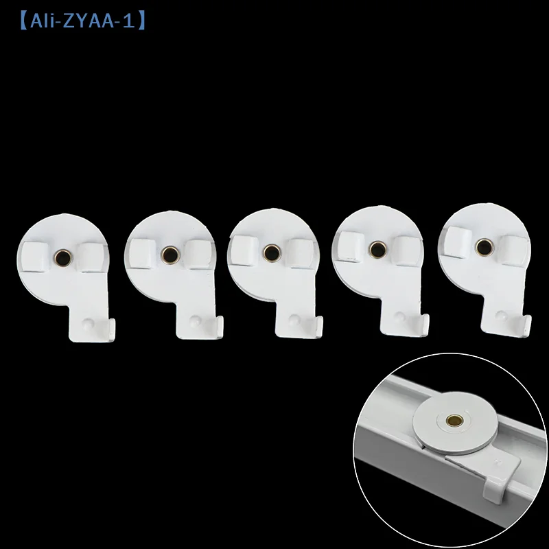 【ZYAA-1】5/10Pcs Motorized Sliding Curtain Rail Swivel Ceiling Bracket Electric Fixing Mount Trietex Curtain Track Accessories