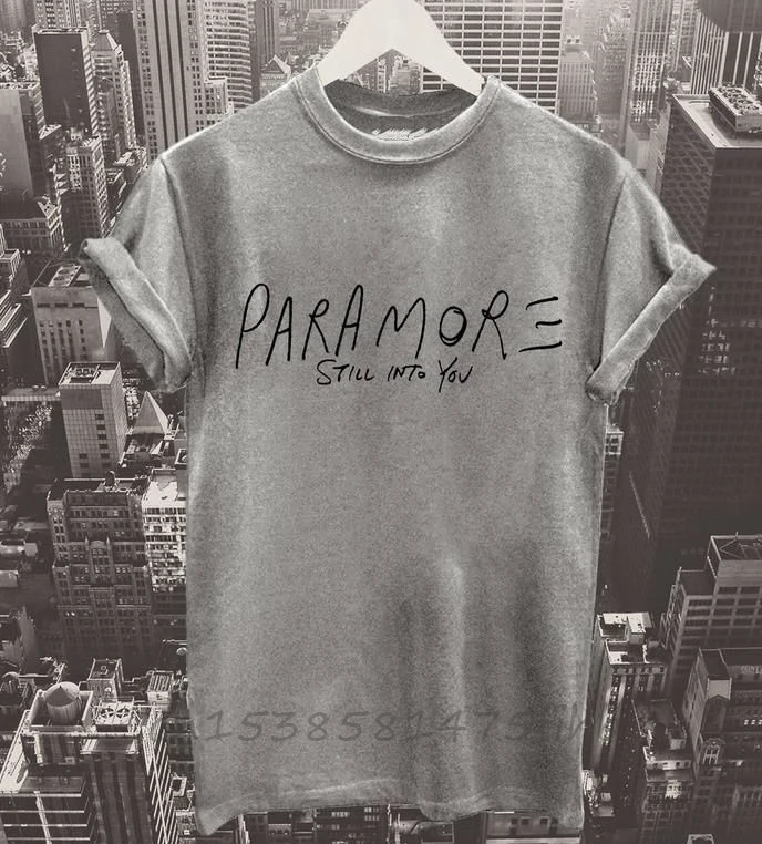 Paramore Still Into You Letters Print Women T Shirt Premium Tshirts For Lady T-Shirts Graphic Top Tee Customize Black White Gray