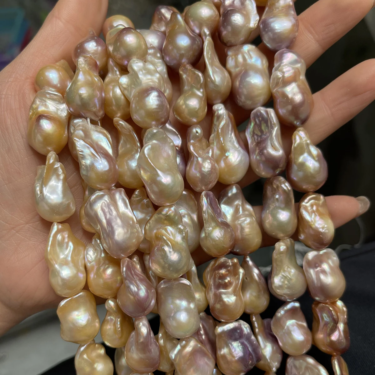 

AAAA Natural Freshwater Pearl Colorful Fish-Tail Pearl For Jewelry Making DIY Necklace Earrings Bracelet Accessory Length 36cm