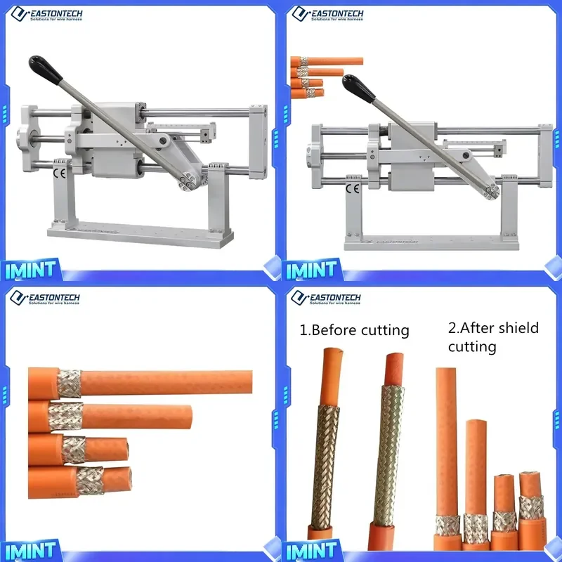 EW-1045 Cable Shielding Layer Cutting Push Folding Machine Wire Shield Cutting & Folding Back Machine