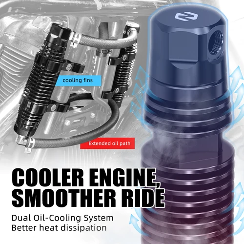 Imagen 2 del producto NICECNC para Harley Street Glide FLHX/Special FLHXS 2017-2023 enfriador de aceite doble Modular para Road Glide FLTRX Road King FLHR CVO
