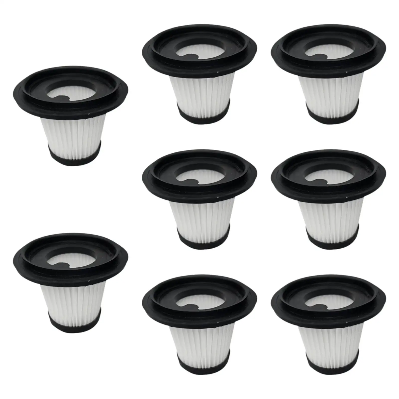 8 Pieces Vacuum Filter Replacement Living Room Attachment Bedroom Spare Part Daily Use Home Use Cleaning Supplies Folded Type