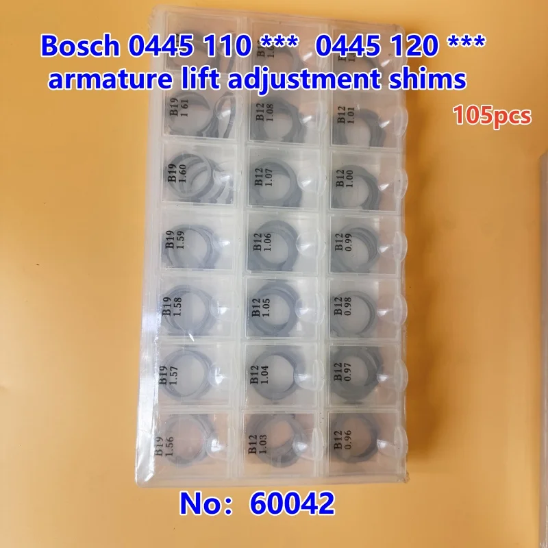 

Common Rail Injector Adjustment Shims - Repair Kit with High-Precision Shims, Armature Lift Adjusting Shims