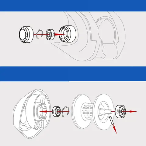 PYL Casting Fiskerulle Svart Helkeramisk Kullager Fiskerullar Delar Reparation/Gör-det-själv/Modifieringskit För SHIMANO DAIWA ABU 6 best sales Shimano reservspole - №6