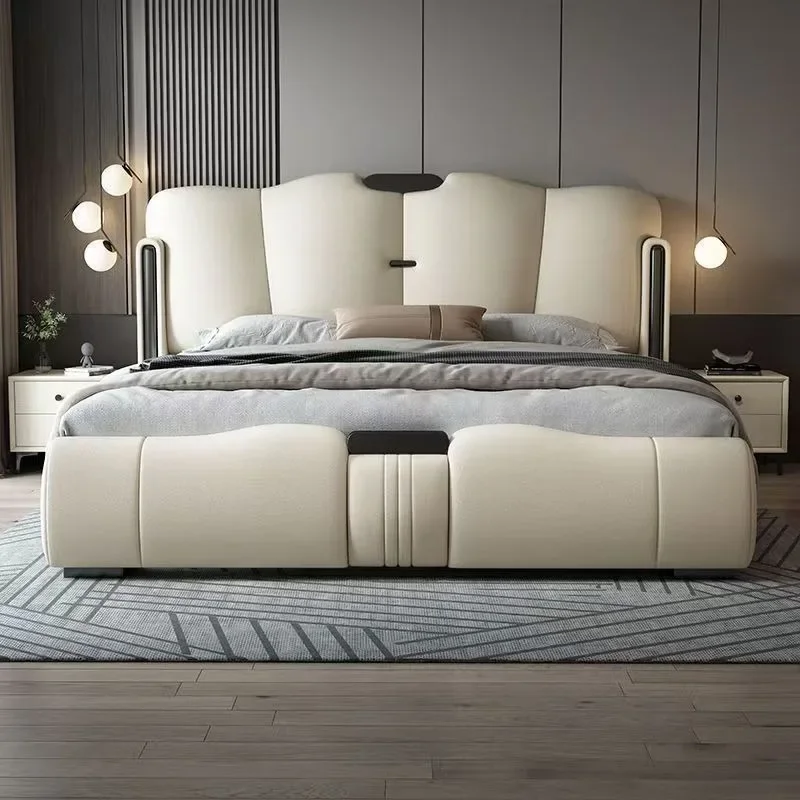 

Double Minimalist 150x200cm Bed Queen Size Full Size Luxury 180x200cm Bed Frame King Upholstered Storage Furniture Accessories