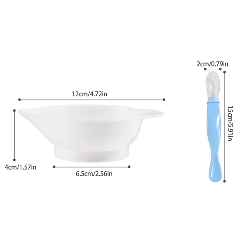 아기 그릇 숟가락 세트 아이 1 단계 먹이 필수 자체 먹이 세트 식품 학년 그릇 및 숟가락 먹이 용품