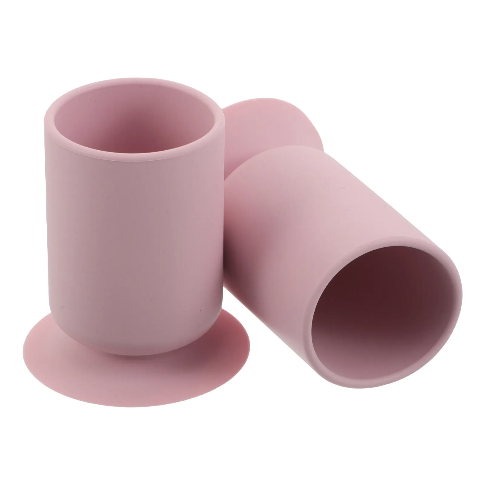 2Pcs Non Slip Silicone Suction Cup Makeup Brush Organizer Pen Holder Desktop Pencil Holder Cup for Vanity Office Desk