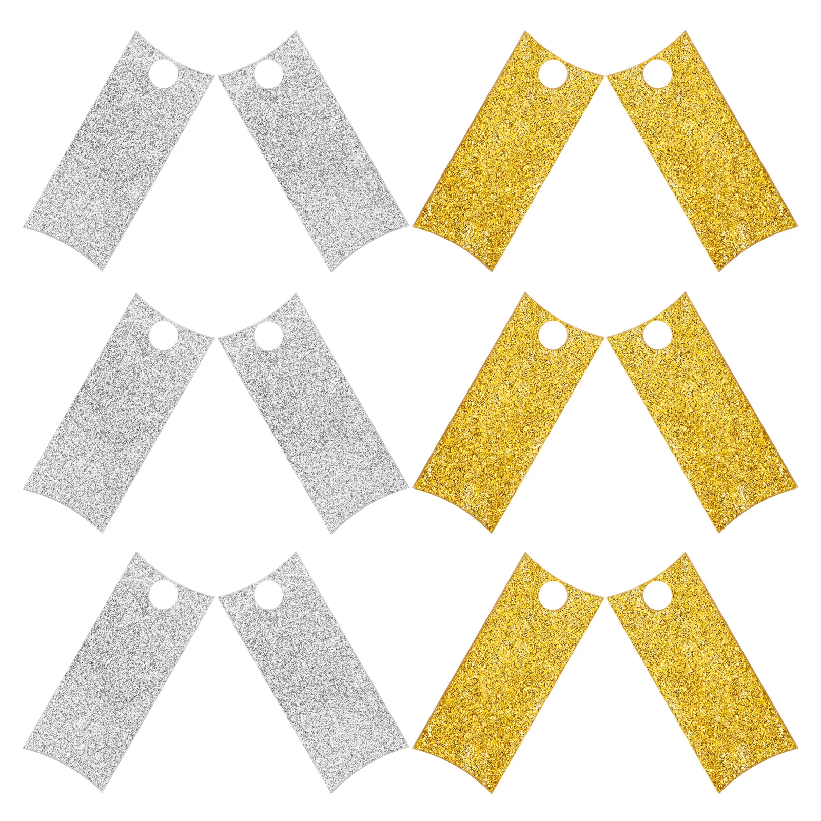 

12pcs Acrylic Name Plate Blank Diy Tumbler Name Cards For Bottle Cap Decor Flash Glitter Nameplate Craft Supplies Handicraft