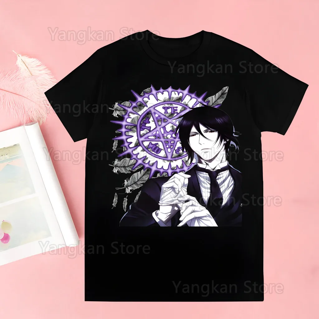 Black Butler Unisex Vintage Men Short Sleeve T-Shirt Gift Women Top Tee Sweatshirt