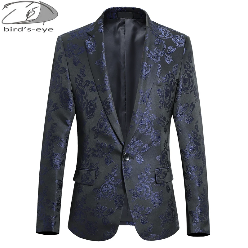 

6XL Male Suit Blazer Rose Jacquard Men Slim Jacket Vintage Suits Fashion Luxury Formal Wedding Dress Stage Costumes for Singers