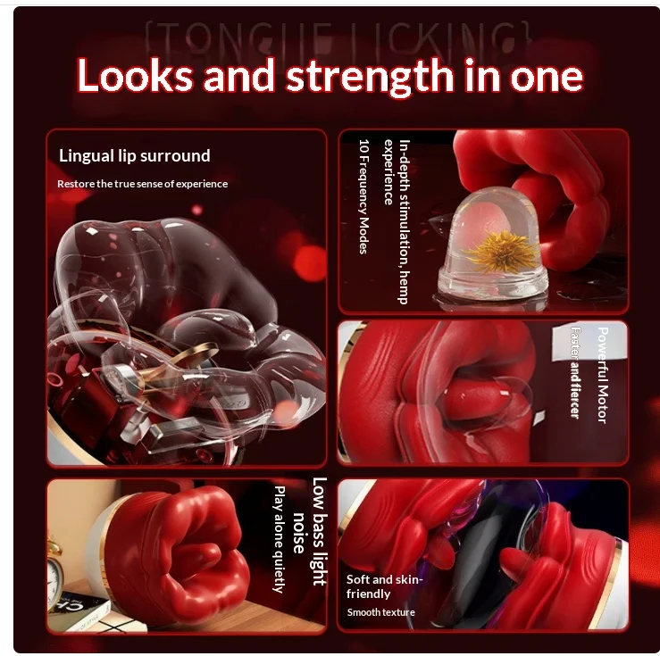 3in1 Mouth-Shaped Sucking Vibrator Nipples Anal Clit Sucker G Spot Vibrators Clitoral Stimulator Vibrator Adult Sex Toys view 5