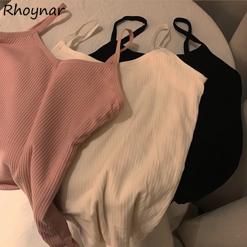 Canotta da donna sexy solido senza schienale stile coreano tenero magro bello semplice accogliente top tutto-fiammifero inverno addensare caldo moda Ins