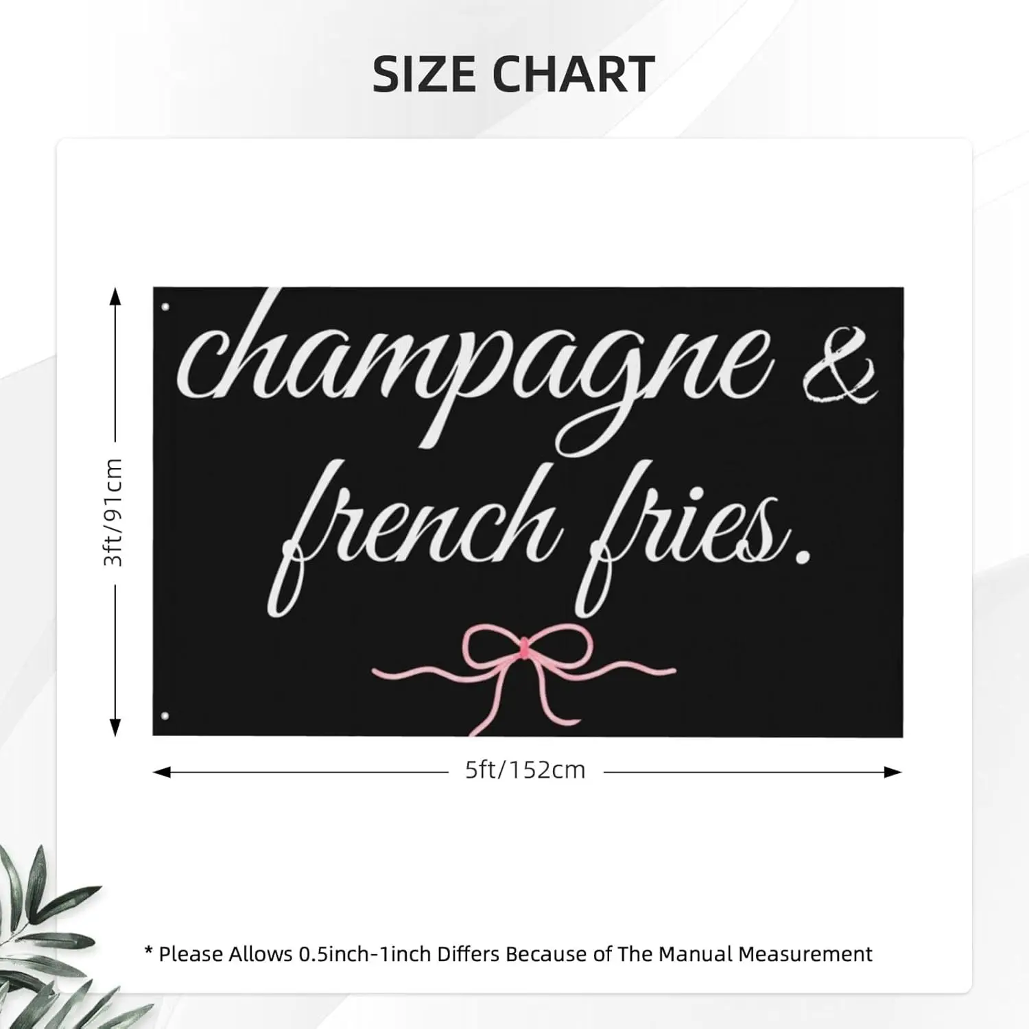 Flagicts 100% Polyester Champagne And French Fries Flags