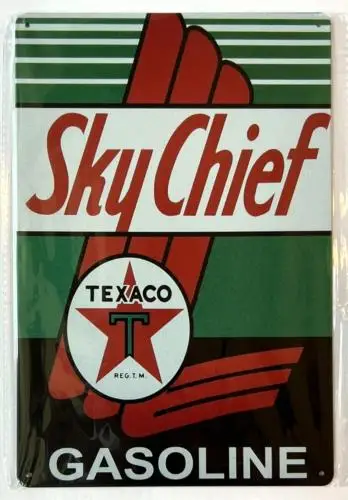 Texaco Sky Chief Gasoline Vintage Novelty  Metal Sign Wall Art New!