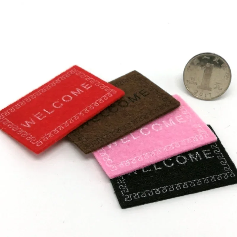 2PCS Doll  House Miniature Carpet WELCOME Mat Black Dollhouse Accessories  Home & Living 1/12 Scale Doormats