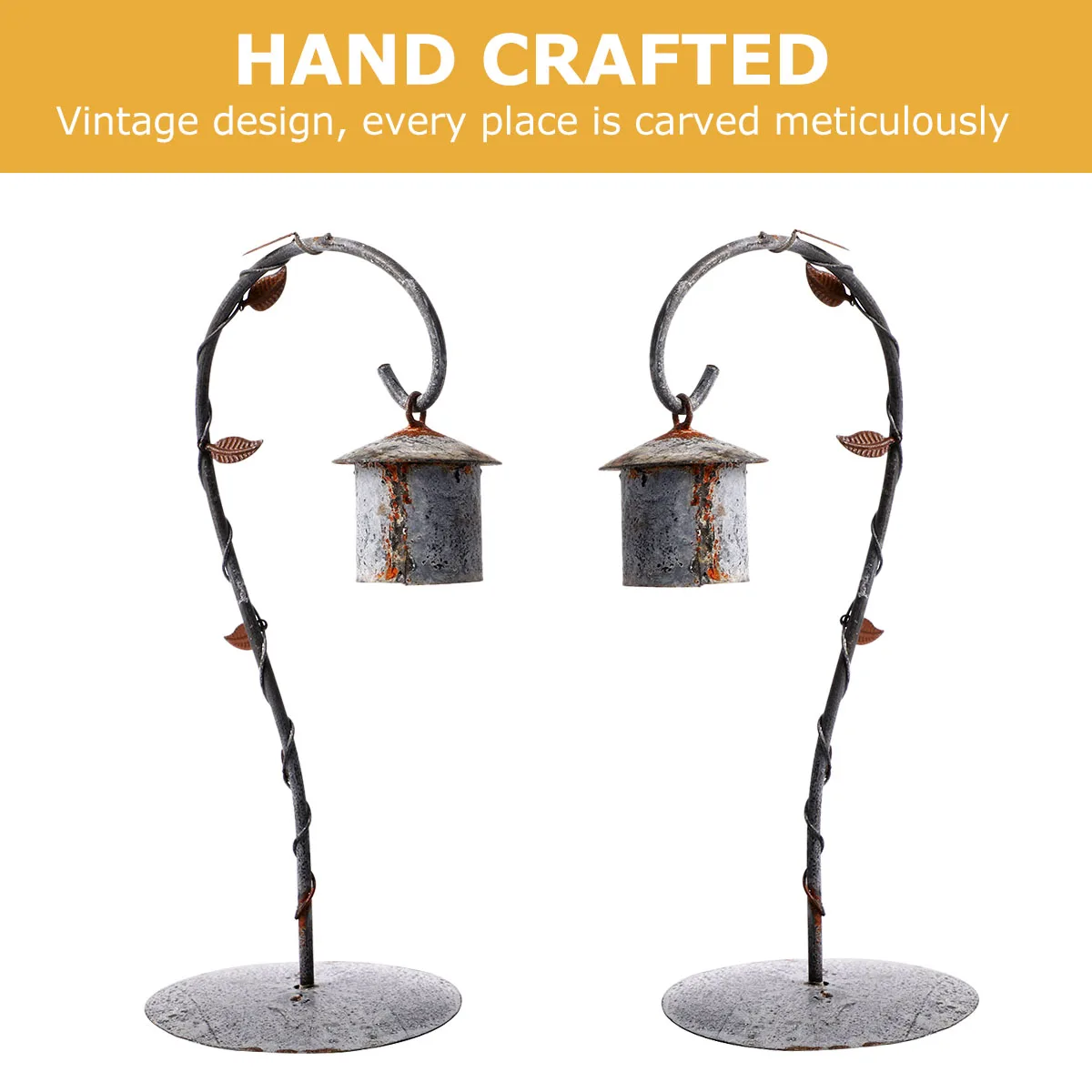 

Wall Decor Wrought Nest Decoration Vintage Desktop Rack Hanging Rust Hut